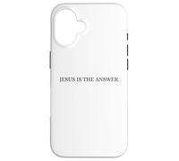 Jesus Is the Answer Christian Faith Religious Word Art Case for iPhone 16