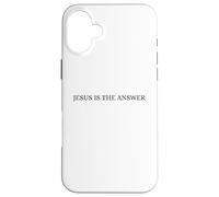 Jesus Is the Answer Christian Faith Religious Word Art Case for iPhone 16 Plus