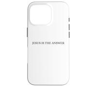 Jesus Is the Answer Christian Faith Religious Word Art Case for iPhone 16 Pro