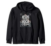 Jesus Is the Eternal Rock - Isaiah 26:4 Spanish Christian Zip Hoodie