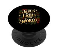 Jesus Is The Light Of The World Christian Christmas PopSockets Adhesive PopGrip