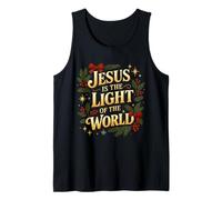 Jesus is The Light of The World Christian Christmas Tank Top