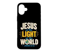 Jesus is The Light of The World John 8:12 Christian Verse Case for iPhone 16 Plus