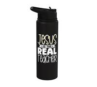 Jesus is The Real Teacher Stainless Steel Insulated Water Bottle