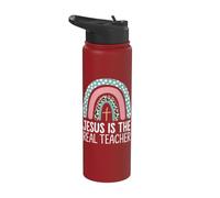 Jesus is The Real Teacher Stainless Steel Insulated Water Bottle