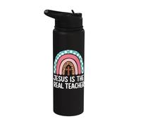 Jesus is The Real Teacher Stainless Steel Insulated Water Bottle