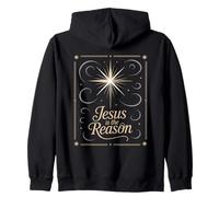 Jesus Is The Reason Christmas Nativity Star Faith Zip Hoodie