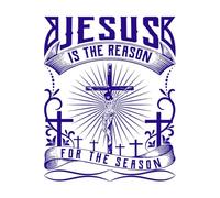 Jesus is The Reason Engraving Decals 64x80.3cm Waterproof DarkBlue