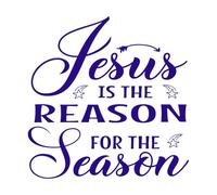 Jesus is The Reason Engraving Stickers 42x42.5cm Removable Without Leaving Glue DarkBlue