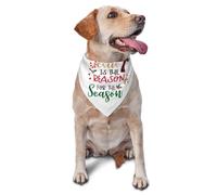 Jesus Is The Reason For The Christmas Season Dog Bandanas Triangle Bibs Pet Scarf For Small Medium Large Dogs And Cat