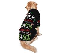 Jesus Is The Reason For The Christmas Season Dog Costumes Puppy Hoodies Pullover Sweatshirt Winter Coat Pet Clothes For Small Dogs Cats S