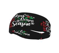 Jesus Is The Reason For The Christmas Season Headbands Sports Sweatband Athletic Exercise Bands Turban Hair Head For Men Women Yoga Fitness