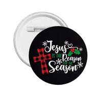 Jesus Is The Reason For The Christmas Season Pins Round Brooch Button Badge Stickers Sign Metal Pin