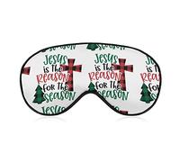 Jesus is The Reason for The Christmas Season Sleep Masks Eye Cover Blackout with Adjustable Elastic Strap Night Blindfold for Women Men Yoga Travel Nap