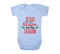 Jesus is The Reason for The Season [BCX] Baby Grow Vest, 6-12 Months, Pastel Blue