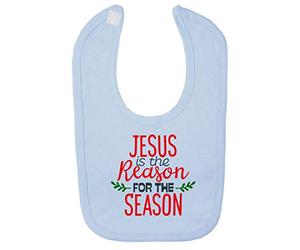 Jesus is The Reason for The Season [BCX] Cotton Baby bib - Pastel Blue