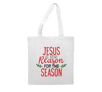 Jesus is the reason for the season [BCX] tote style shopping bag - white