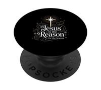 Jesus Is The Reason For The Season Christian Christmas PopSockets Adhesive PopGrip