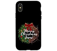 Jesus is the Reason for the Season Christian Xmas Wreath Case for iPhone X/XS
