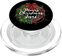 Jesus is the Reason for the Season Christian Xmas Wreath PopSockets PopGrip for MagSafe