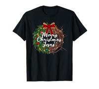 Jesus is The Reason for The Season Christian Xmas Wreath T-Shirt