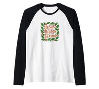 Jesus is The Reason for The Season Christmas Raglan Baseball Tee