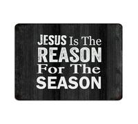 Jesus Is The Reason For The Season Custom Metal Tin Sign Hanging Gate Wall Art Plaques Wall Decor Garage Signs for Shop Backyard Office 10x14 Inch