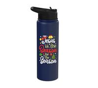 Jesus is The Reason for The Season Joyful Message Stainless Steel Insulated Water Bottle