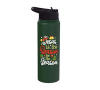 Jesus is The Reason for The Season Joyful Message Stainless Steel Insulated Water Bottle