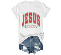 Jesus is The Reason for The Season Shirt Retro Christian Christmas Jesus is The Reason Shirt Unisex White