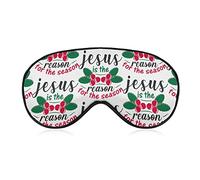 Jesus is The Reason for The Season Sleep Masks Eye Cover Blackout with Adjustable Elastic Strap Night Blindfold for Women Men Yoga Travel Nap