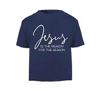 Jesus is The Reason for The Season Style Three Short Sleeve Cotton Toddler t Shirt, 3-4 Years, Navy