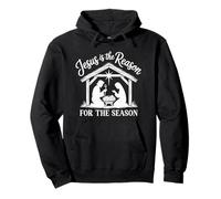 Jesus Is The Reason Nativity Christmas Design Pullover Hoodie