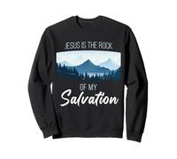 Jesus is The Rock of My Salvation - Christian Faith Verse Sweatshirt