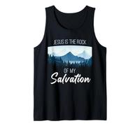 Jesus is The Rock of My Salvation - Christian Faith Verse Tank Top