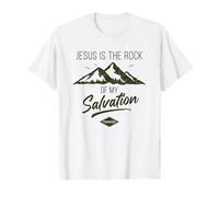 Jesus is The Rock of My Salvation - Psalm 62:6 Faith Verse T-Shirt
