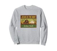 Jesus Is The Way Rustic Country Style John 14:6 Sweatshirt
