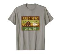Jesus is The Way Rustic Country Style John 14:6 T-Shirt