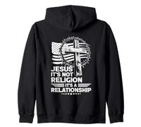 Jesus It's Not Religion It's A Relationship Faith Zip Hoodie