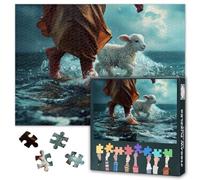 Jesus Jigsaw Puzzles for Adults 1000 Pieces The Lost Lamb Puzzles Christianity 1000 Piece Jigsaw Puzzle for Adults Challenging Game Finished Size 50x70cm