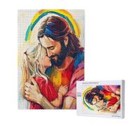Jesus Jigsaw Puzzles for Adults 120, God Puzzles for Adults Wooden, Funny/Difficult/Impossible/Challenging Decompression Games, As a Birthday and Holiday Decor Gift for Women and Men M-1365