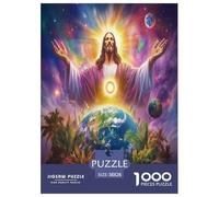 Jesus Jigsaw Puzzles Puzzle for Adults Kids. 1000 Piece Whimsical Challenge Toy Educational Game Home Decoration for Educational Games Gifts 38x26cm/1000pcs