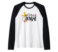 Jesus Junkie - Faith and Love Raglan Baseball Tee