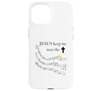 Jesus Keep Me Near The Cross Colorful Case for iPhone 15