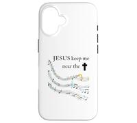 Jesus Keep Me Near The Cross Colorful Case for iPhone 16