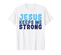 Jesus Keeps Me Strong Christian Kid Faith God Christianity T-Shirt