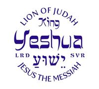 Jesus King Hebrew Bible Verses King of Kings Lion of Judah Messiah Christian Life Engraving Stickers 36x37.9cm Waterproof DarkBlue