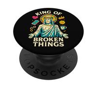 Jesus King of Broken Things Christian Healing Inspirational PopSockets Adhesive PopGrip