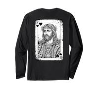 Jesus King of Hearts - Christian Card Game Lover Long Sleeve T-Shirt