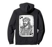 Jesus King Of Hearts - Christian Card Game Lover Pullover Hoodie